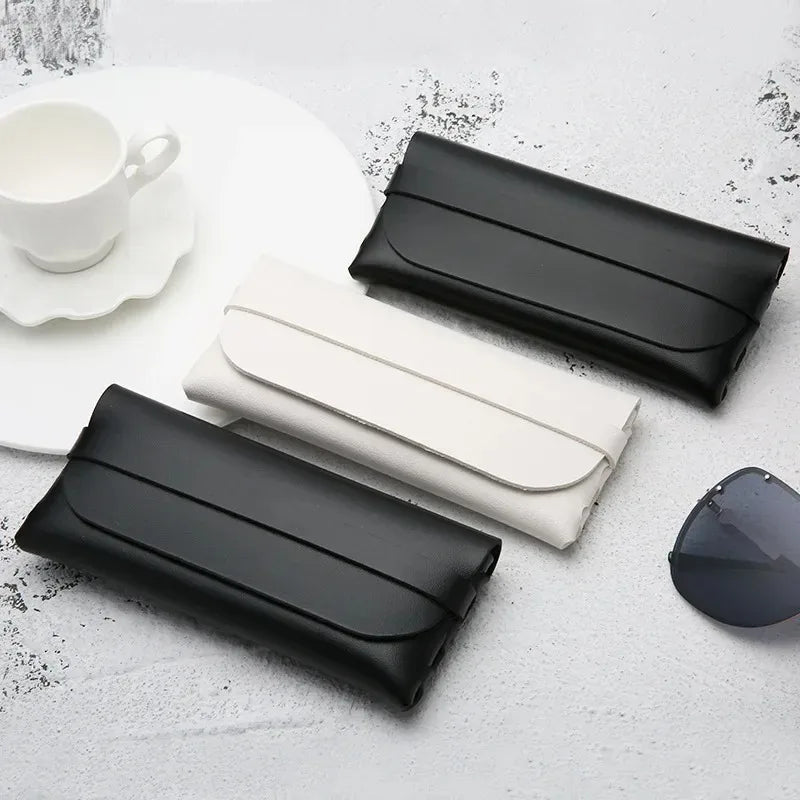 Soft Leather Glasses Case | Unisex Sunglasses Travel Bag Eyeglass Case QXL