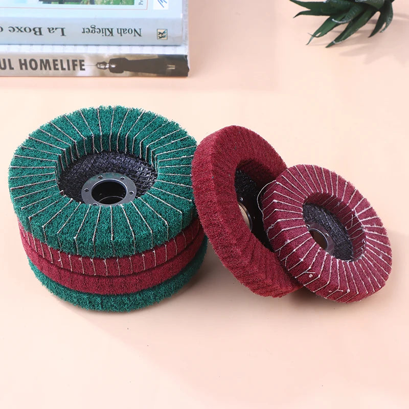 Nylon Fiber Flap Polishing Wheel 100/115/125mm Angle Grinder Flap Polishing Wheel QXL