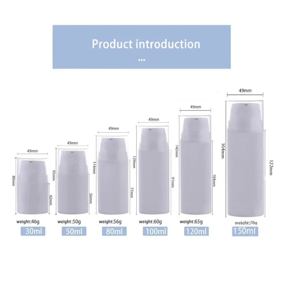 Airless Pump Cosmetic Bottle 30–150ml | Travel Lotion Dispenser Airless Pump Bottle QXL 80ml