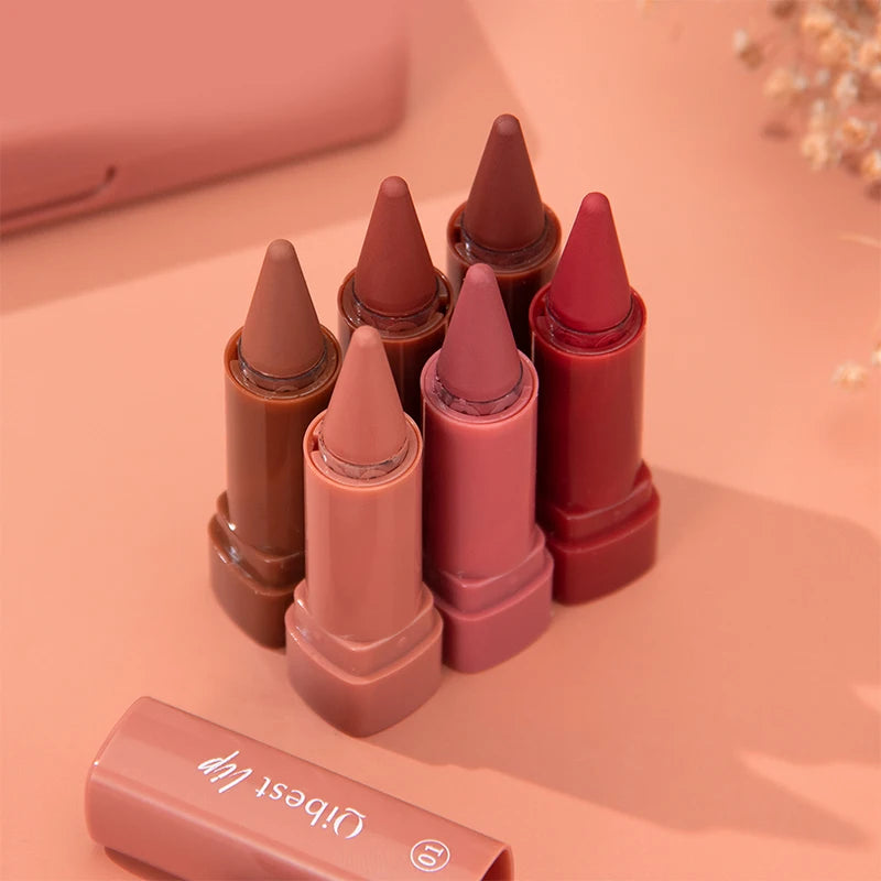 QIBEST Matte Lipstick Pencil – Waterproof Twist-Up Formula Matte Lipstick Pencil QXL