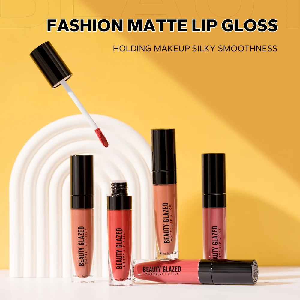 Beauty Glazed 20-Color Matte Lipstick | Waterproof Lip Tint Matte Lipstick QXL