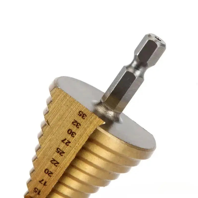 Titanium Step Drill Bit Hexagonal Pagoda Reamer – Metal & Wood Step Drill Bit QXL