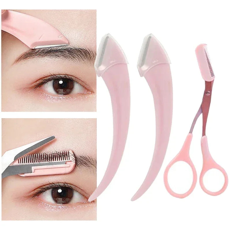 Eyebrow Trimmer Razor & Comb Set – 1/2/3 Pcs Face Shaper Eyebrow Trimmer Razor QXL