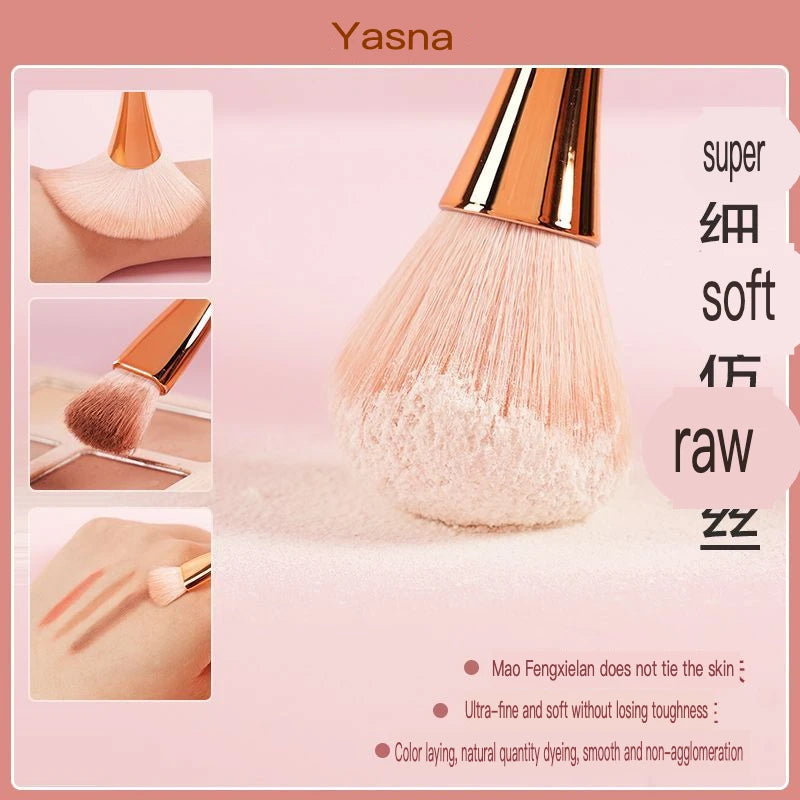 10-Pc Goat Hair Makeup Brush Set | Ultra-Soft Gift Box Makeup Brush Set QXL