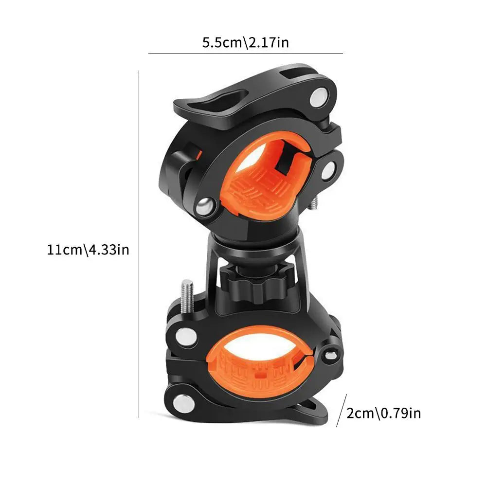 360° Rotating Bike Flashlight Handlebar Mount Bracket Bike Light Mount QXL