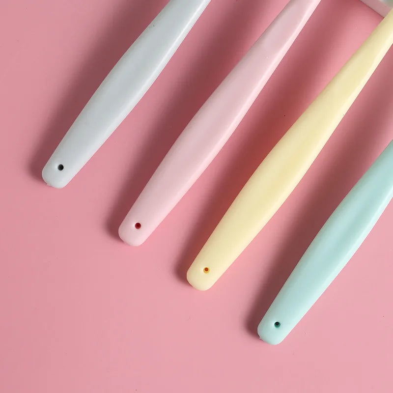 4-Pack Adult Soft Bristle Wide Head Toothbrushes | Macaron Manual Toothbrush QXL