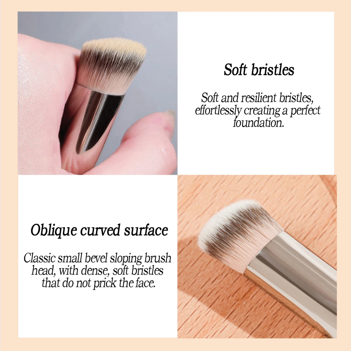 Precision Flat Head Concealer Brush – Wool Fiber #270 Concealer Makeup Brush QXL