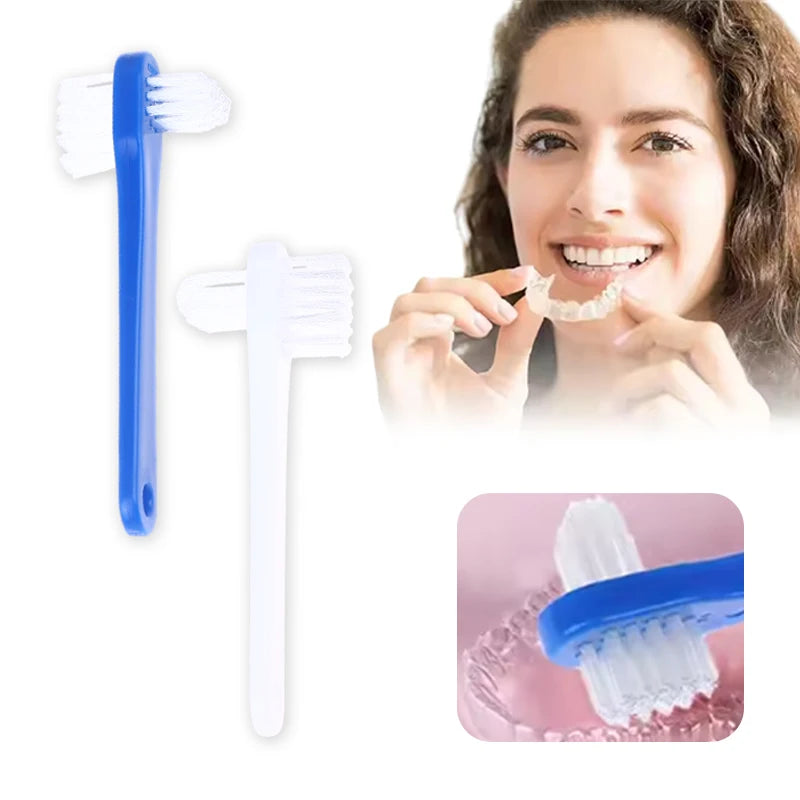 10-Pack Double-Sided Denture & Retainer Cleaning Brushes Denture Cleaning Brush QXL