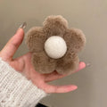 Plush Floral Shark Hair Claw Clip | Cute 9cm Versatile Hair Claw Clip QXL 9cm dark coffee