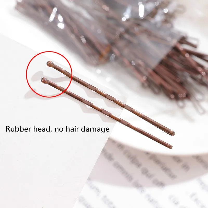 50-Pack U-Shaped Metal Bobby Pins | Wavy Hair Clips & Barrettes Hair Bobby Pins QXL