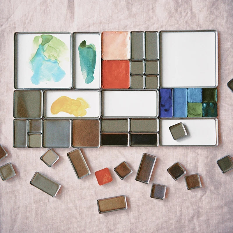 Magnetic Aluminum Watercolor Palette Travel Box | 0.5–2ml Pans Watercolor Palette Box QXL