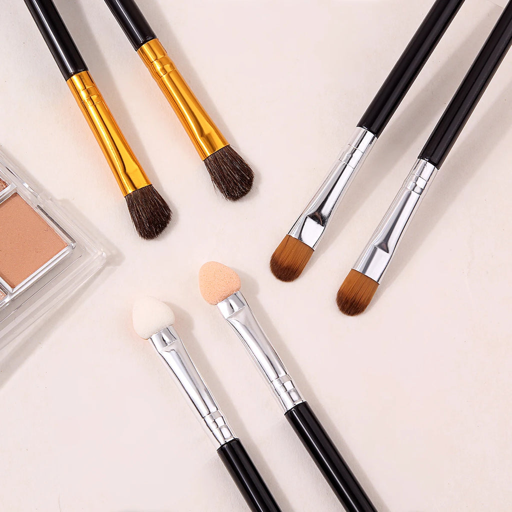 6-Piece Eye Makeup Brush Set | Brow, Liner & Shader Kit Eye Makeup Brush Set QXL