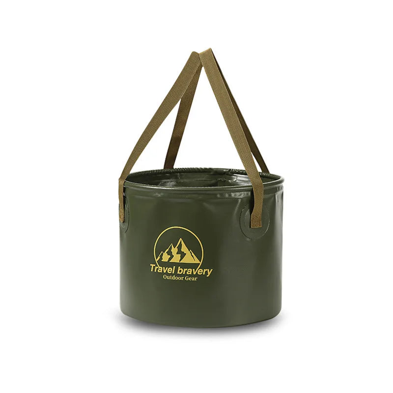 5L/10L Collapsible Outdoor Bucket | Camping Fishing Travel Collapsible Outdoor Bucket QXL Green 10L