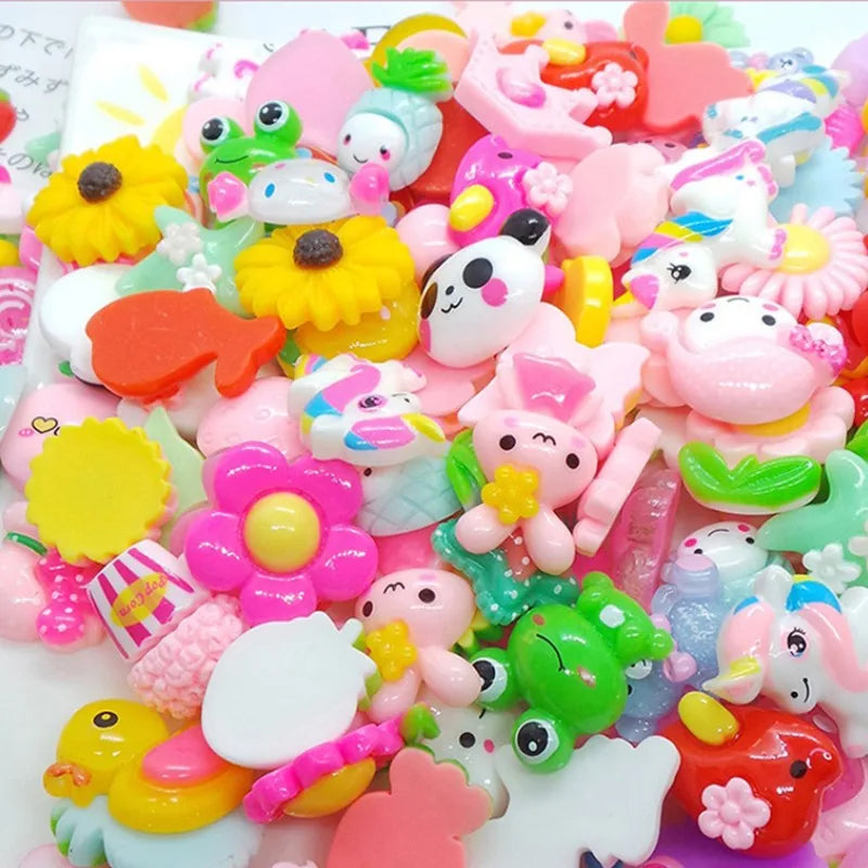 3D Kawaii Resin Nail Charms – Dessert, Flower & Animal Mix Box Nail Art Charms QXL