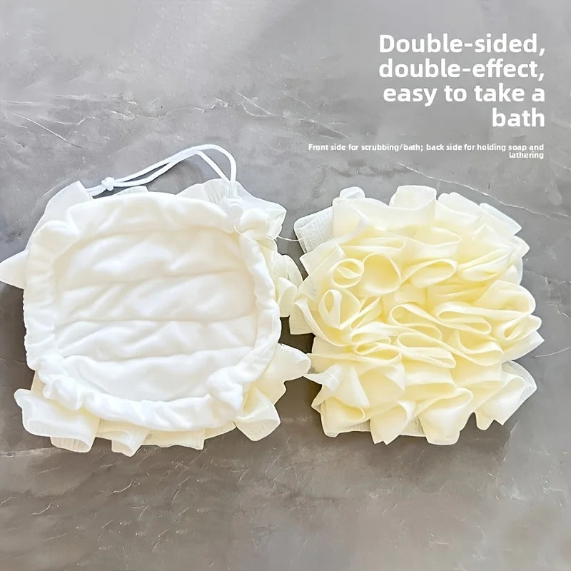 2-in-1 Exfoliating Bath Sponge with Built-In Soap Dispenser Exfoliating Bath Sponge QXL