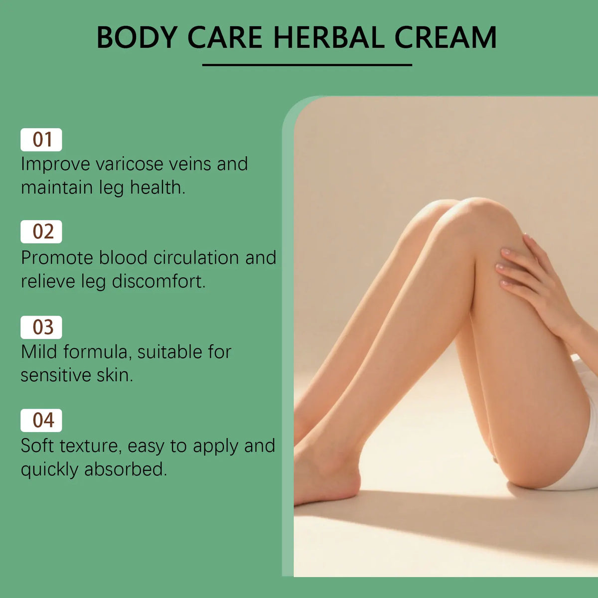 Herbal Leg Care Cream | Moisturizing & Nourishing Body Balm Leg Care Cream QXL