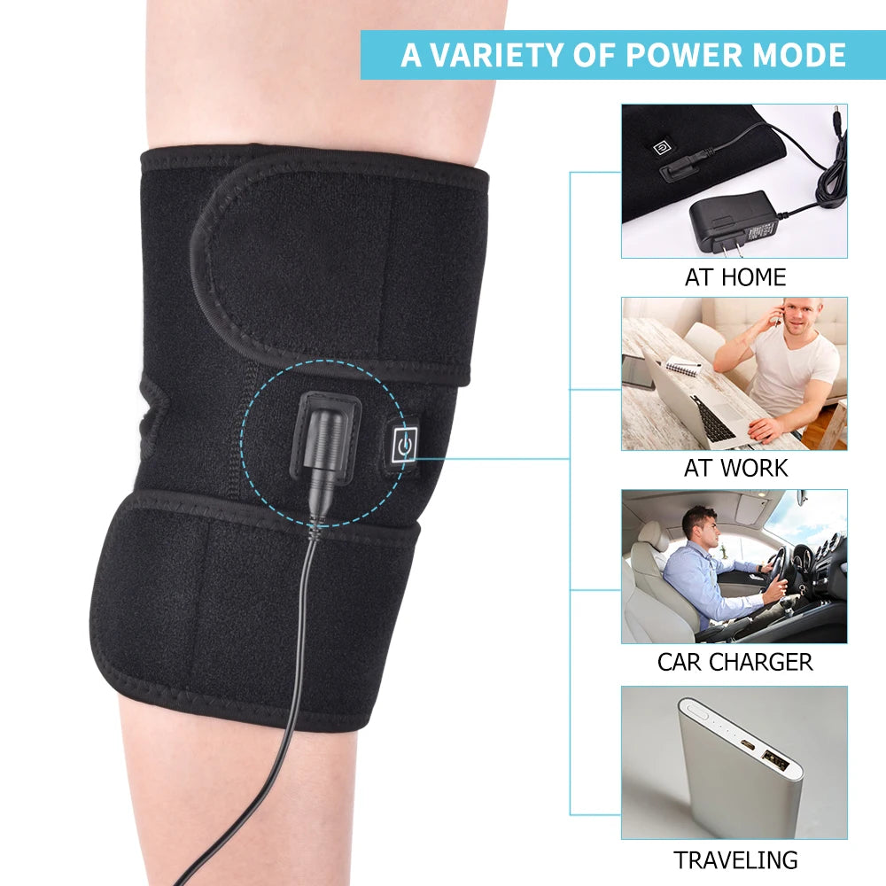 USB Heated Knee Wrap | 3-Level Warming Brace – Hailicare Heated Knee Wrap QXL