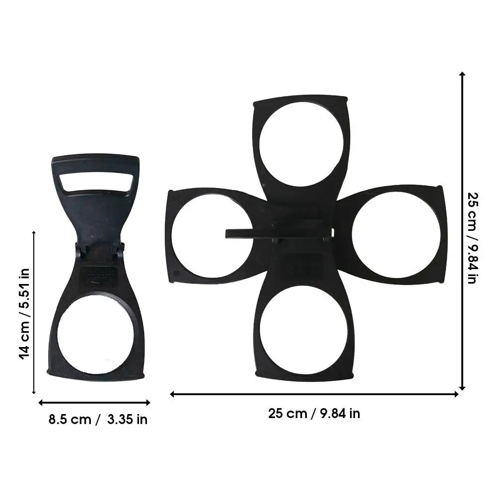 4-Cup Foldable Beverage Carrier | Portable Cup Holder Tray Beverage Cup Carrier QXL