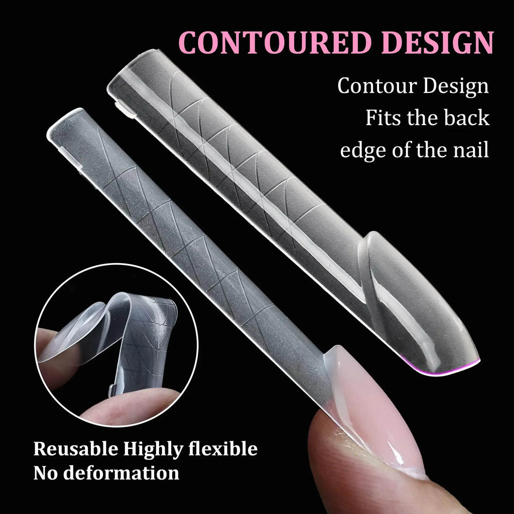 140-Pc Sandwich Dual Nail Extension Forms | French Manicure Nail Extension Forms QXL