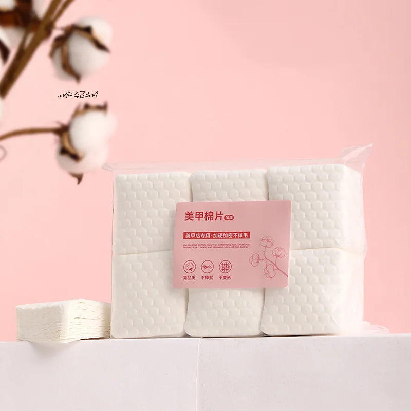 200-Pack Lint-Free Cotton Nail Wipes | Gel Polish Remover Pads Nail Remover Wipes QXL