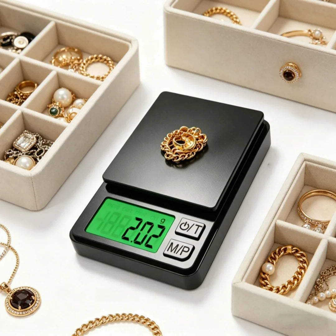 0.01g Mini Digital Jewelry Scale with Dust Cover | Portable Digital Pocket Scale QXL