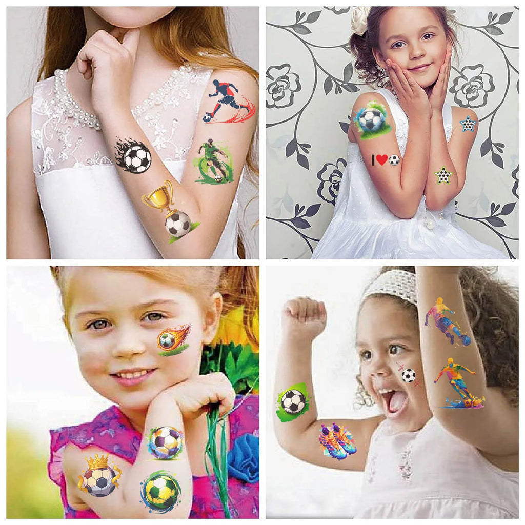 10-Sheet Soccer Temporary Tattoo Stickers | Waterproof Football Temporary Tattoo Stickers QXL