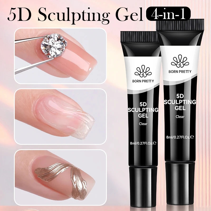 Born Pretty 5D Nail Sculpting Gel | Mirror Embossing 8ml Nail Sculpting Gel QXL