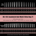 240-Pc Sandwich Dual Nail Forms | 15 Sizes Coffin & Almond Dual Nail Forms QXL Dog Ladder