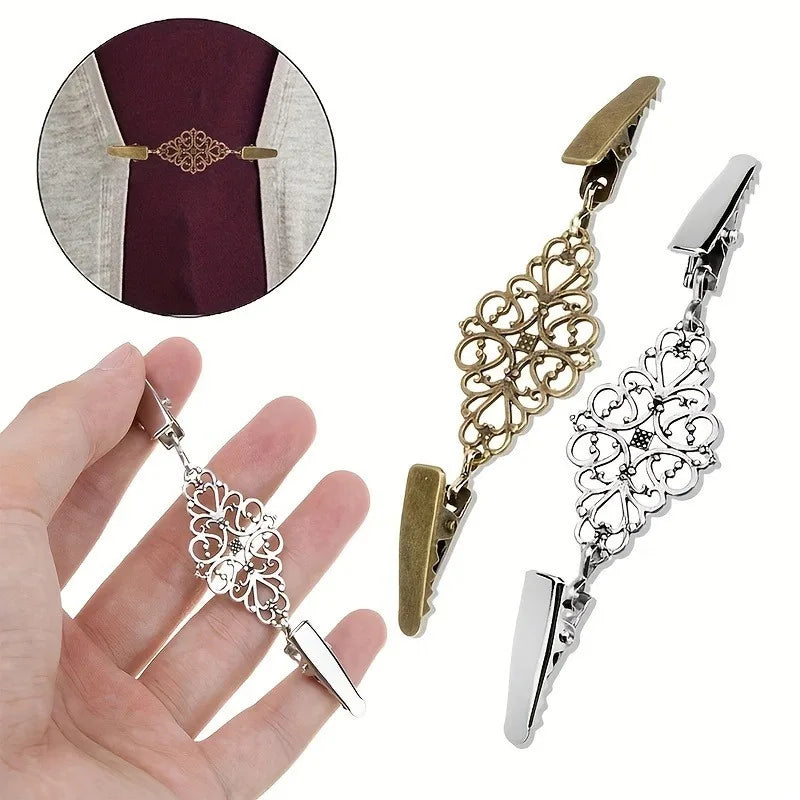 Retro Hollow Alloy Shawl Clip | Cardigan & Scarf Brooch Brooch Clip QXL