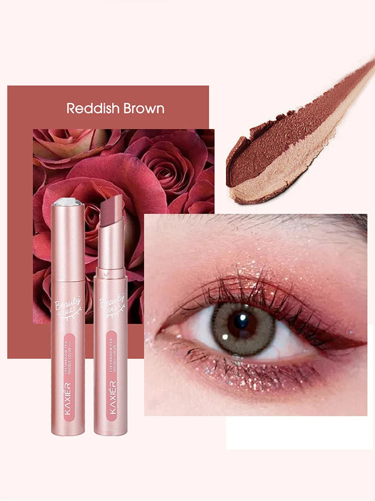 Waterproof Dual-Color Eyeshadow Stick | Gradient Shimmer Matte Eyeshadow Stick QXL