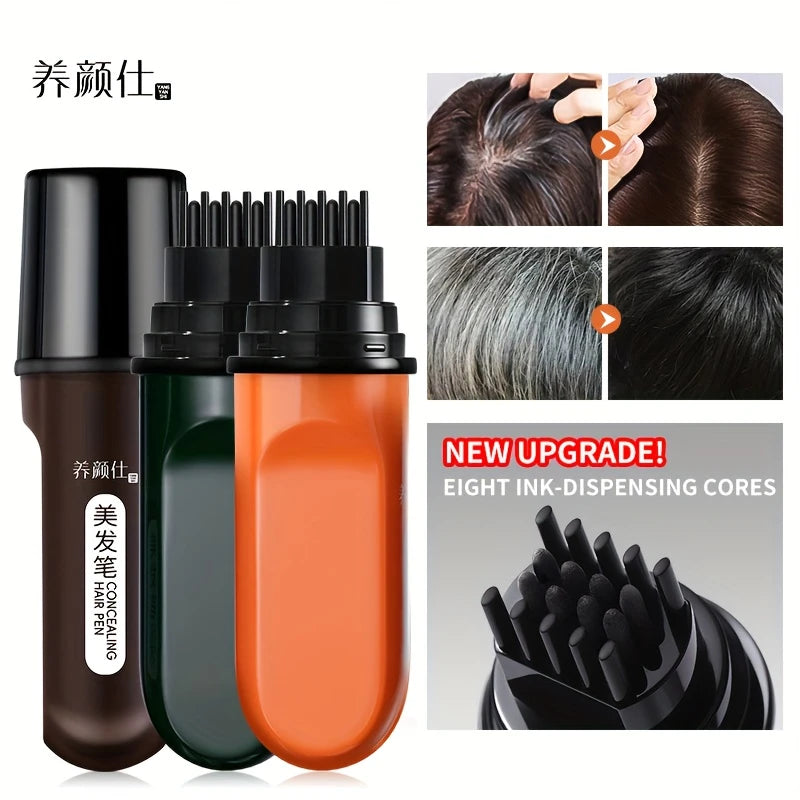 Portable Hair Color Stick | Temporary Gray Coverage & Comb Hair Color Stick QXL