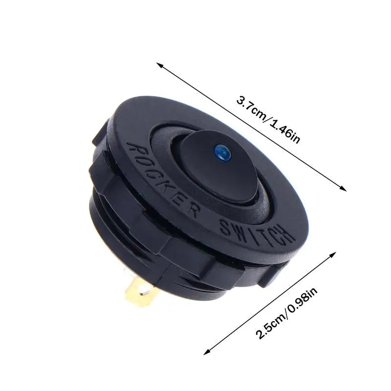 12V DC Round LED Switch 16A – Car Truck Boat SPST On/Off LED Toggle Switch QXL