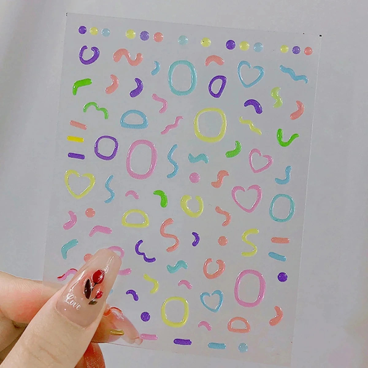 5D Kawaii Cat Claw Nail Art Stickers | Japanese Decals DIY Nail Art Stickers QXL 1pcs to2786