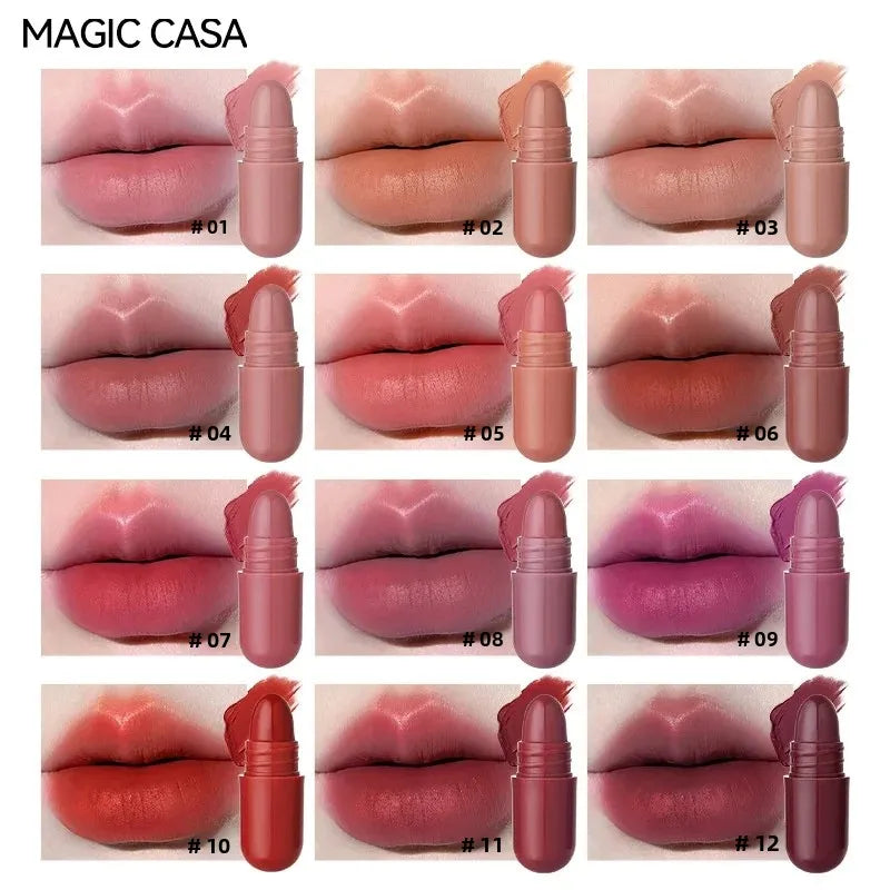 MAGIC CASA 12-Piece Mini Matte Lipstick Set – Waterproof Matte Lipstick Set QXL