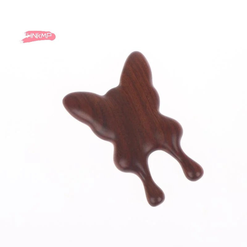 Natural Sandalwood Butterfly Gua Sha Face & Nose Massager Facial Gua Sha Tool QXL