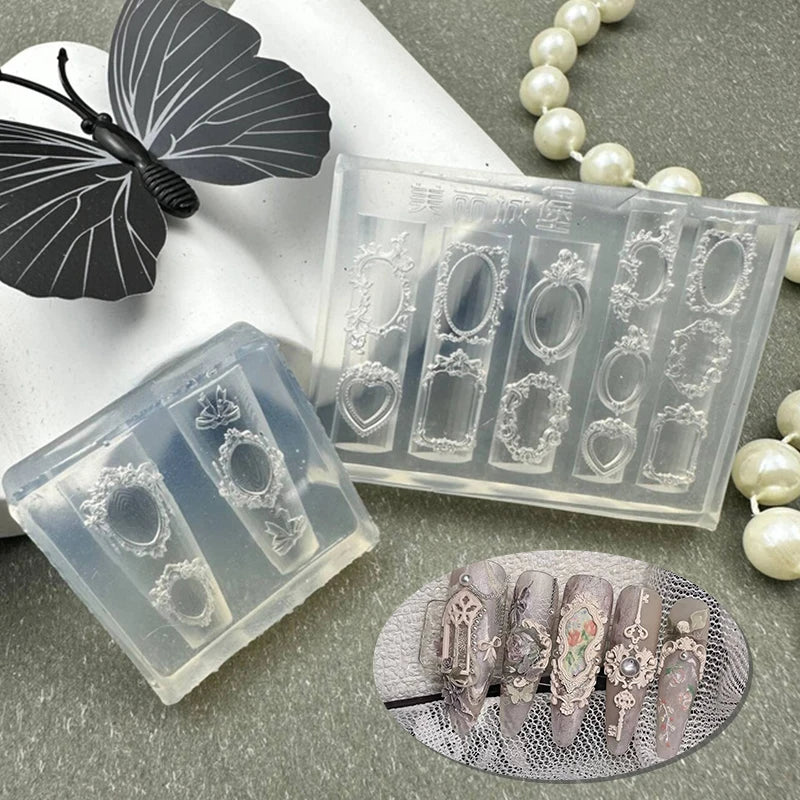 Silicone 3D Nail Art Mold | DIY Stamping Manicure Tool Nail Art Mold QXL