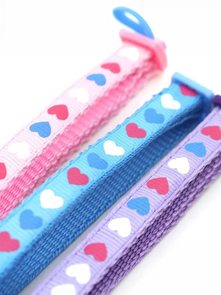 Adjustable Cartoon Cat Collar with Bell & Safety Buckle | 3 Colors Cat Collar QXL