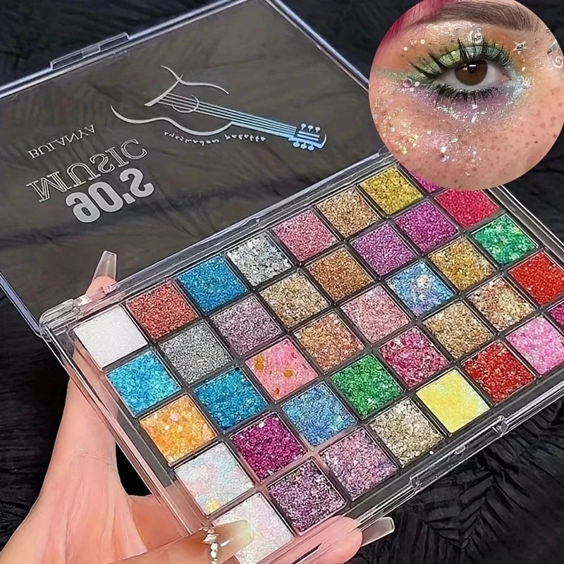40-Color Eyeshadow Palette | Matte & Glitter Eye Makeup Eyeshadow Palette QXL