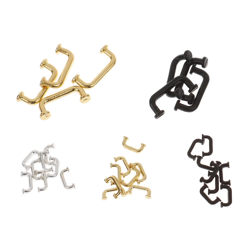 1:12 Dollhouse Mini Metal Cabinet Handles – 12-Piece Set Dollhouse Miniature Hardware QXL