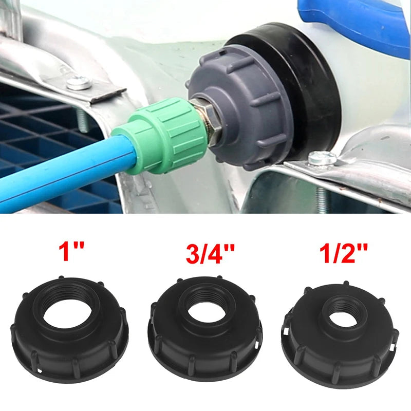 IBC Tank S60x6 Coarse Thread Cap Adapter 1/2" 3/4" 1" Plastic IBC Tank Adapter QXL