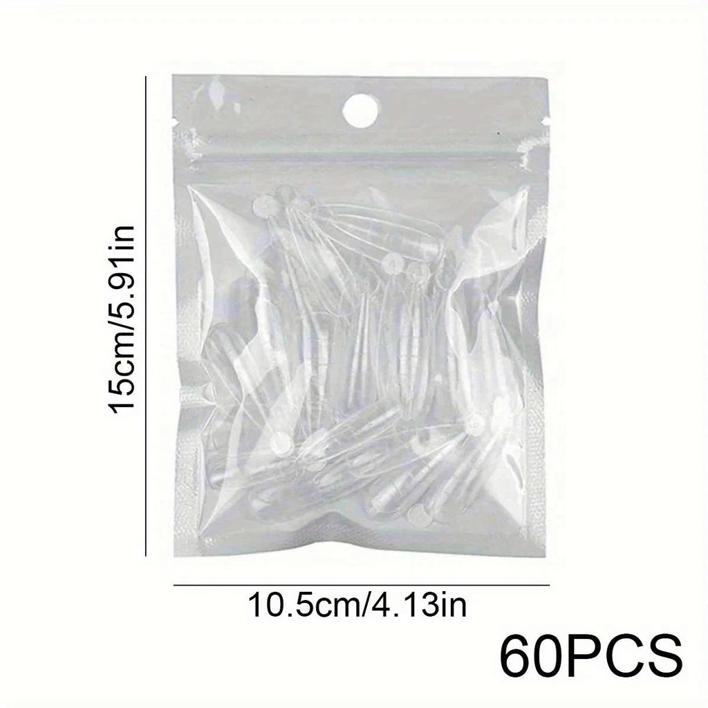 60/120Pcs Full Cover False Nail Tips | French Acrylic UV Gel False Nail Tips QXL