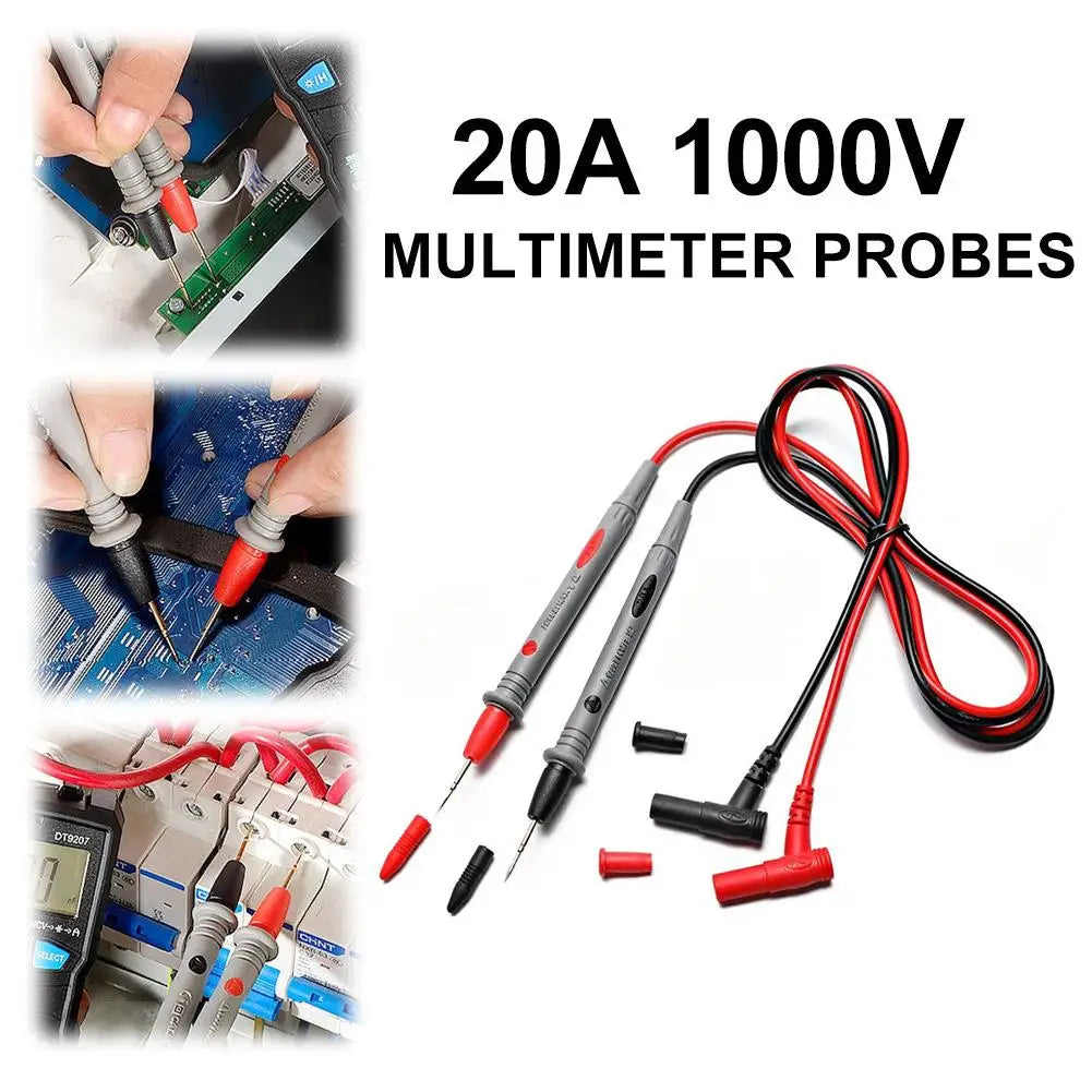 20A 1000V Multimeter Test Lead Probe Set | Needle Tip Multimeter Test Leads QXL