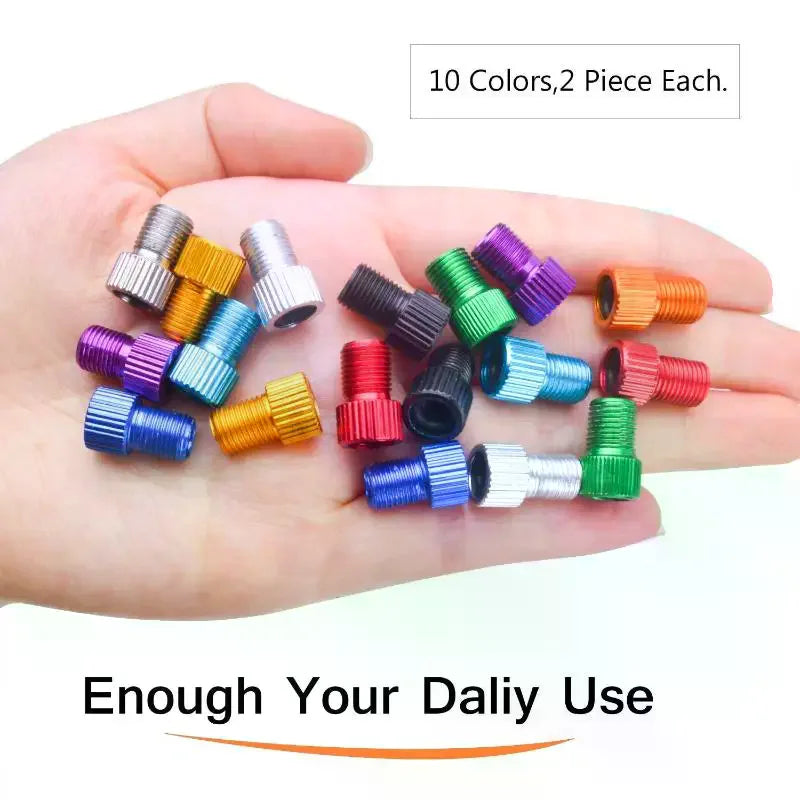 20-Pack Presta to Schrader Valve Adapters | Bike Tire Pump Bike Valve Adapter QXL