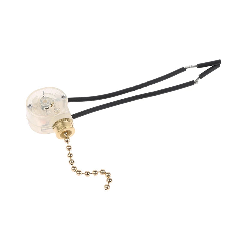 Pull Chain Switch for Wall Lamps & Ceiling Fans | Vintage Style Pull Chain Switch QXL Gold