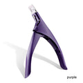 U-Type Acrylic Nail Clipper | Stainless Steel Fake Nail Trimmer Nail Clipper Trimmer QXL M440 PURPLE