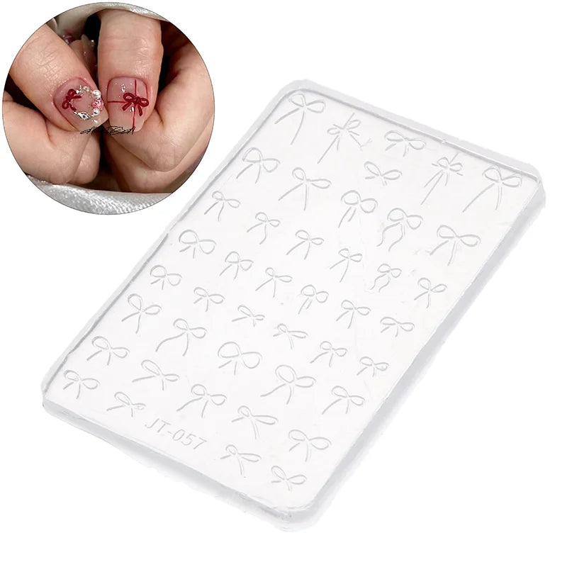 3D Bowknot Silicone Nail Art Mold | DIY Stamping Charms Silicone Nail Mold QXL