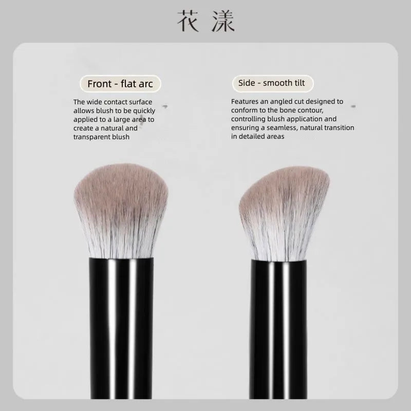 Slanted Blush & Contour Brush | Ultra Soft Synthetic Bristles Contour Makeup Brush QXL