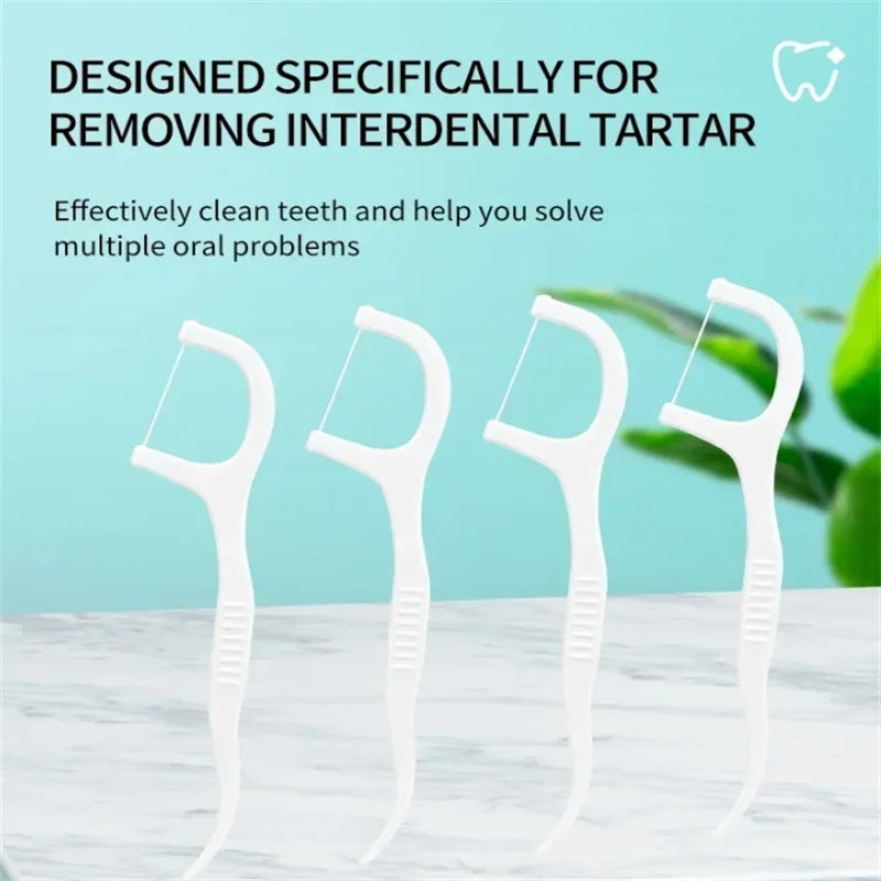 Brush Toothpick Floss Picks | Interdental Cleaner 30–600 Pack Dental Floss Picks QXL