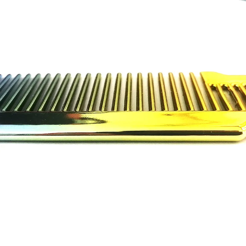 Electroplating Rainbow Barber Comb | Colorful Resin Salon Tool Barber Hair Comb QXL