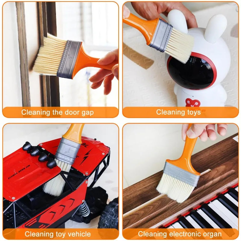 Wall Paint Brush | Soft PET Bristles, ABS Handle, 8 Sizes Paint Brush Set QXL